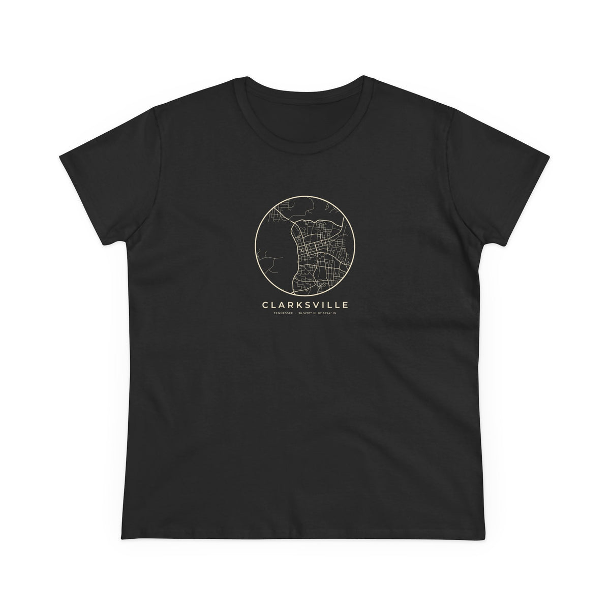 Clarksville Street Map Women's T-Shirt