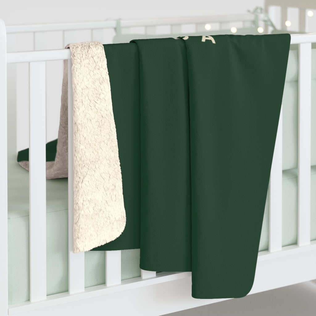 Chattanooga Walnut Street Bridge Sherpa Blanket (Forest Green)