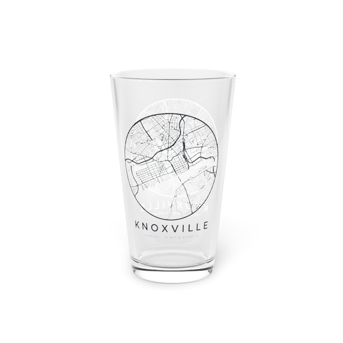 Knoxville Street Map Pint Glass