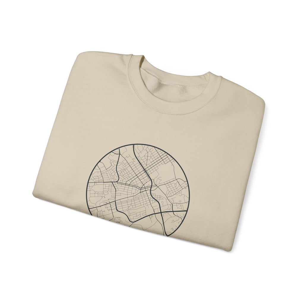 Johnson City Street Map Crewneck Sweatshirt