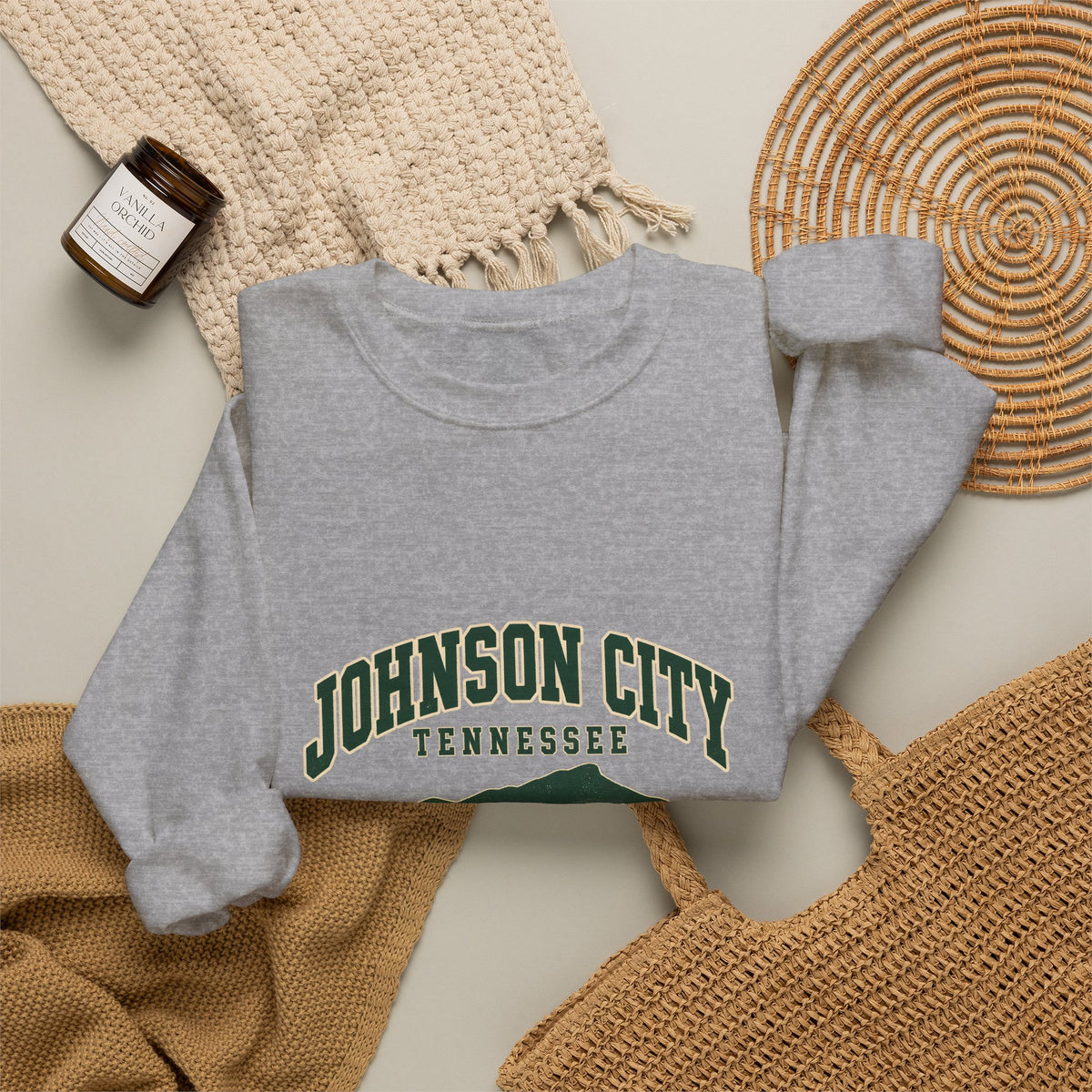 Johnson City Vintage Varsity Crewneck Sweatshirt