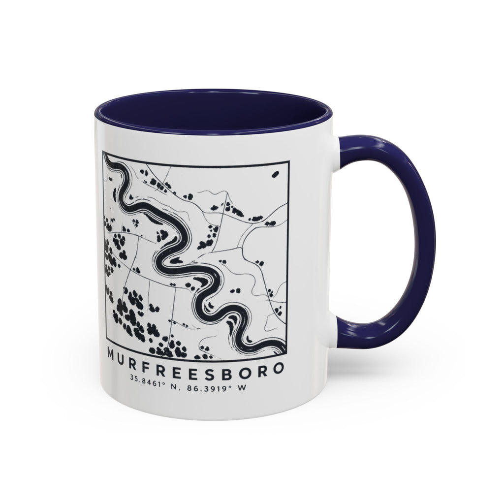 Murfreesboro Topo Map Accent Mug