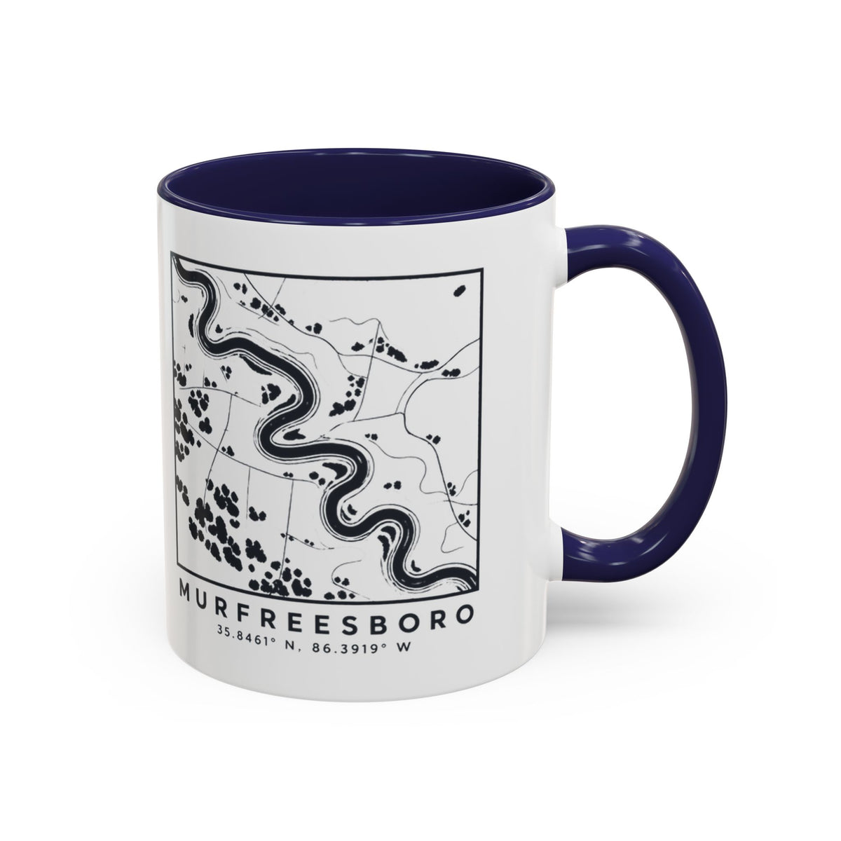 Murfreesboro Topo Map Accent Mug
