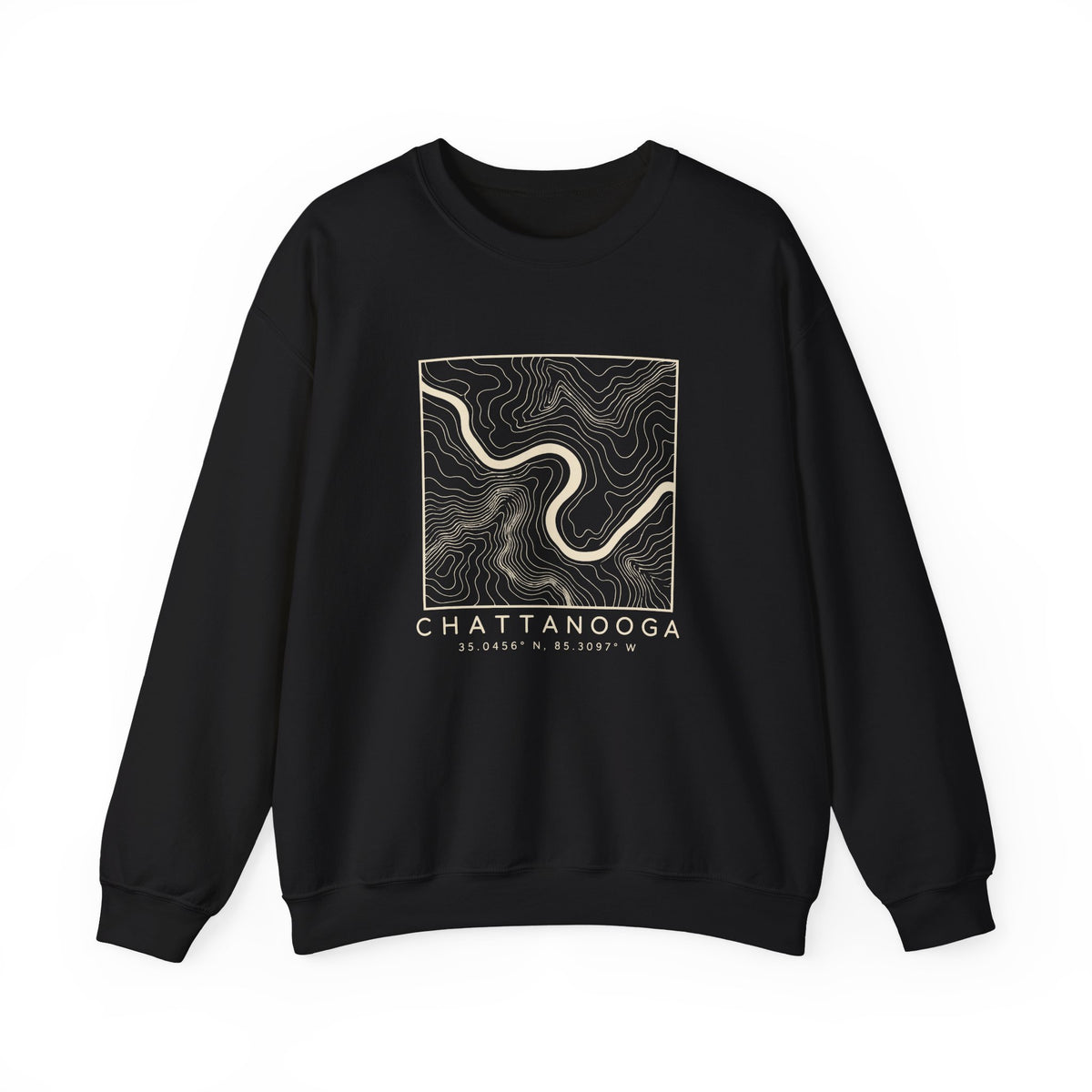 Chattanooga Topo Map Crewneck Sweatshirt