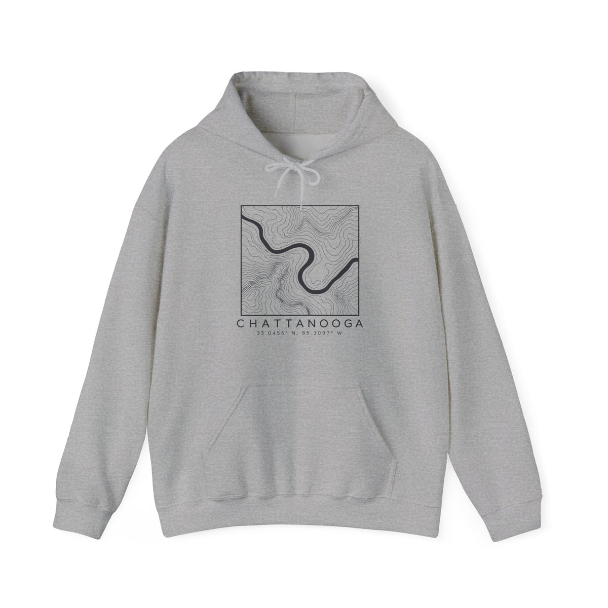 Chattanooga Topo Map Hoodie