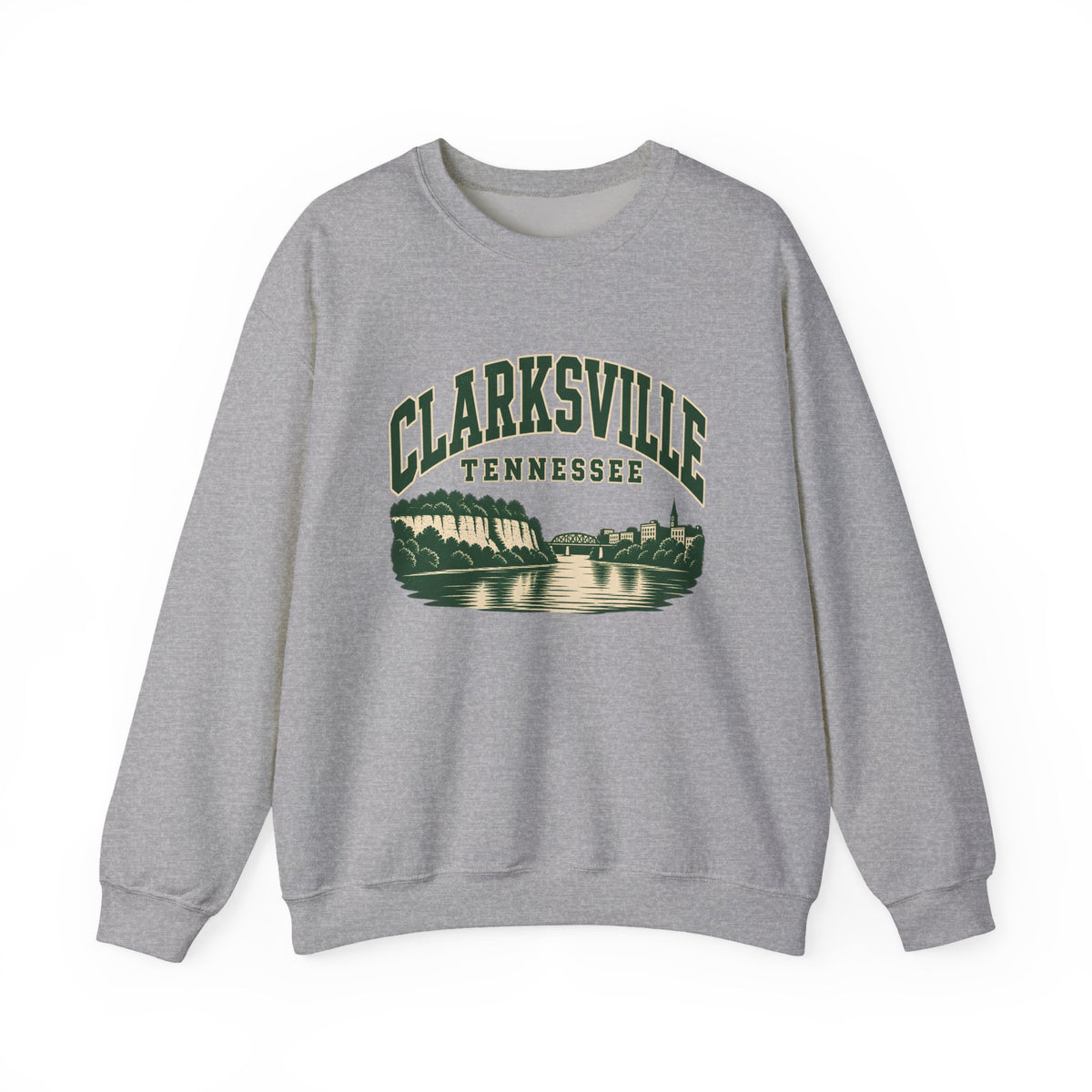 Clarksville Vintage Varsity Crewneck Sweatshirt