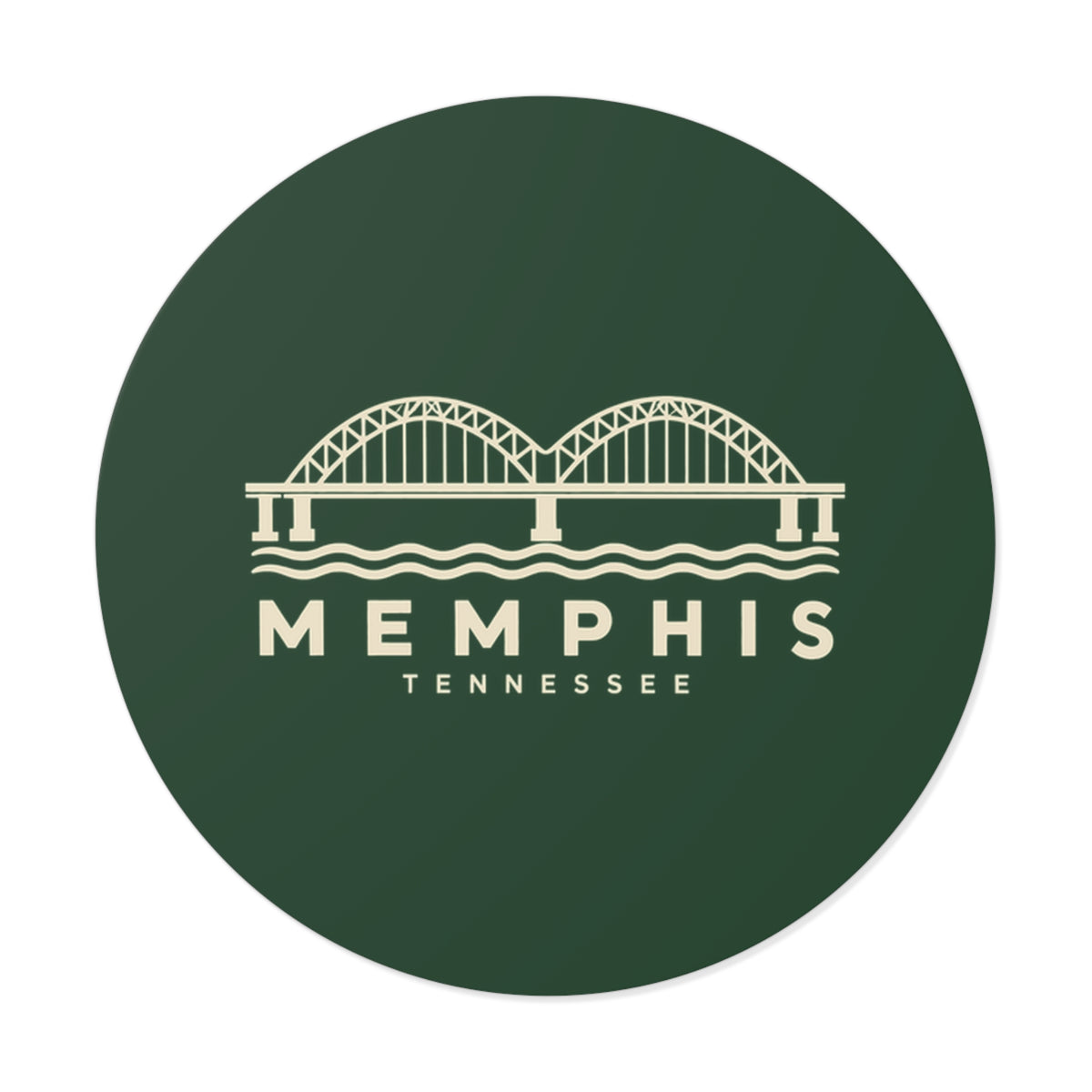 Memphis Hernando de Soto Bridge Sticker (Forest Green)