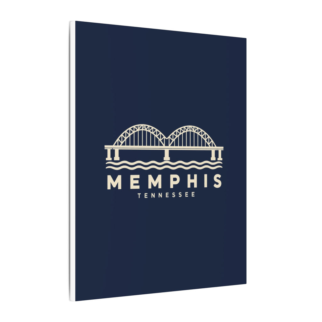 Memphis Hernando de Soto Bridge Canvas Print (Navy)