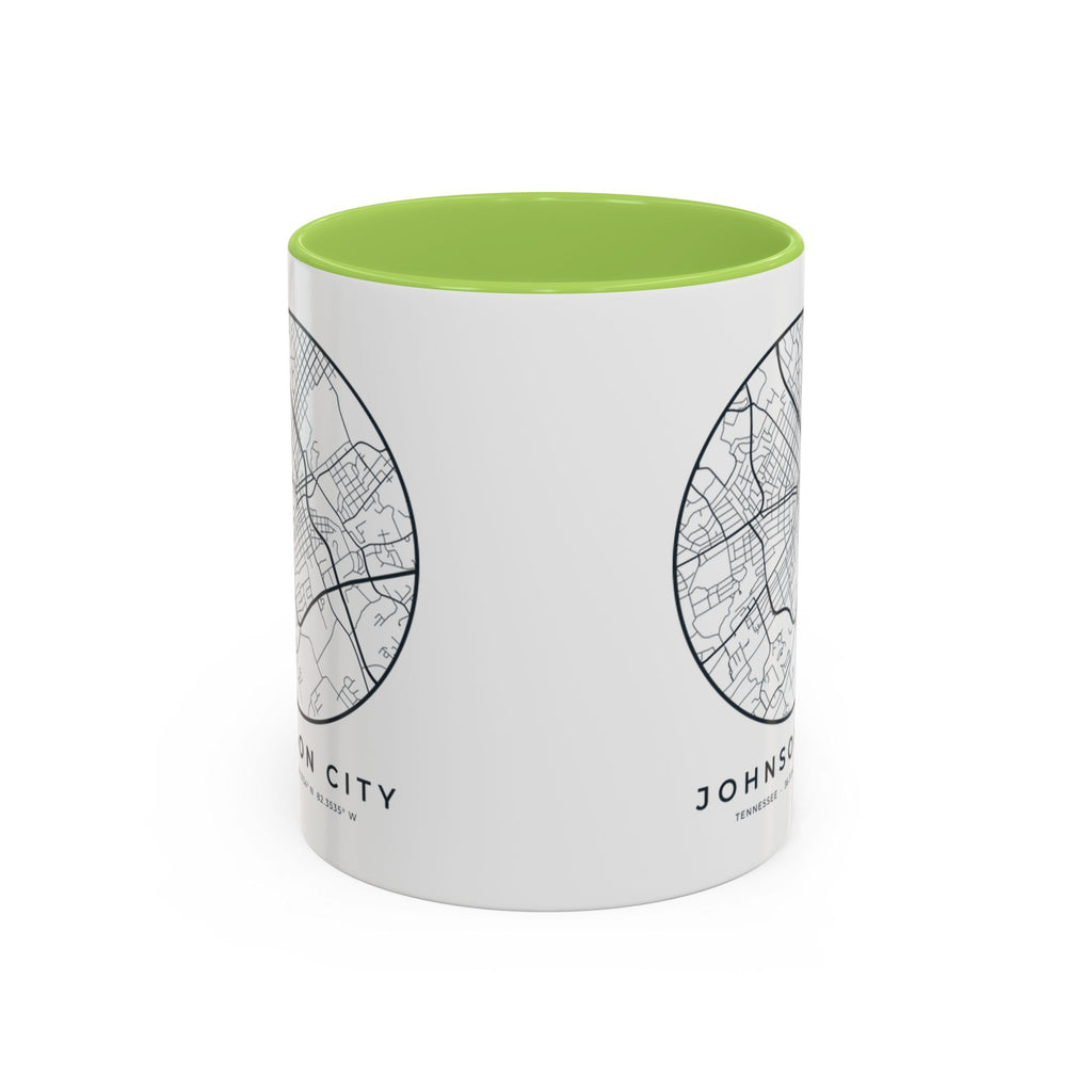 Johnson City Street Map Accent Mug