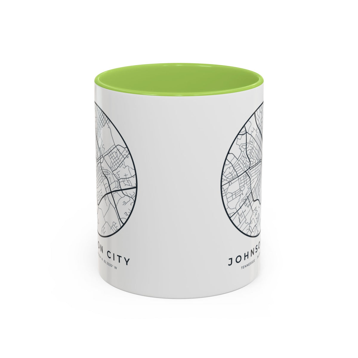 Johnson City Street Map Accent Mug