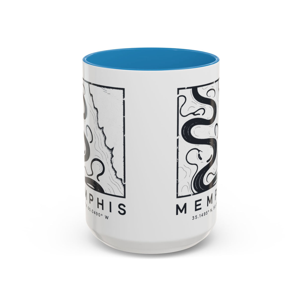 Memphis Topo Map Accent Mug