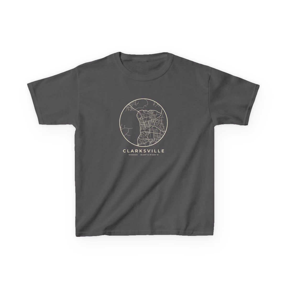 Clarksville Street Map Kids T-Shirt