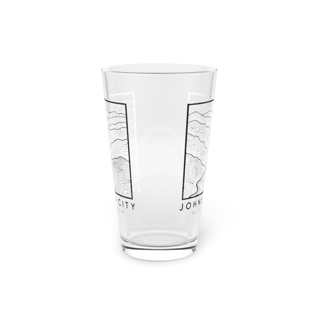 Johnson City Topo Map Pint Glass
