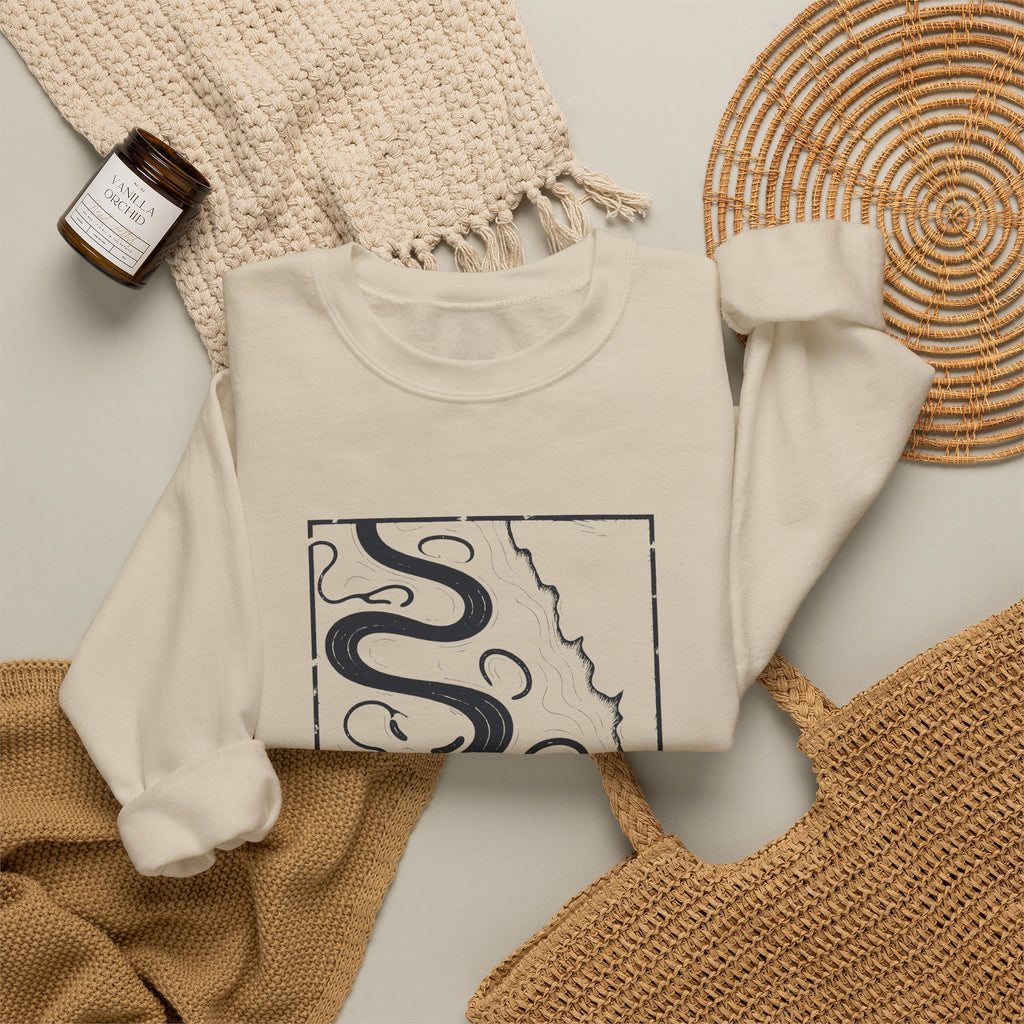 Memphis Topo Map Crewneck Sweatshirt