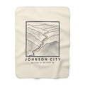 Johnson City Topo Map Sherpa Blanket