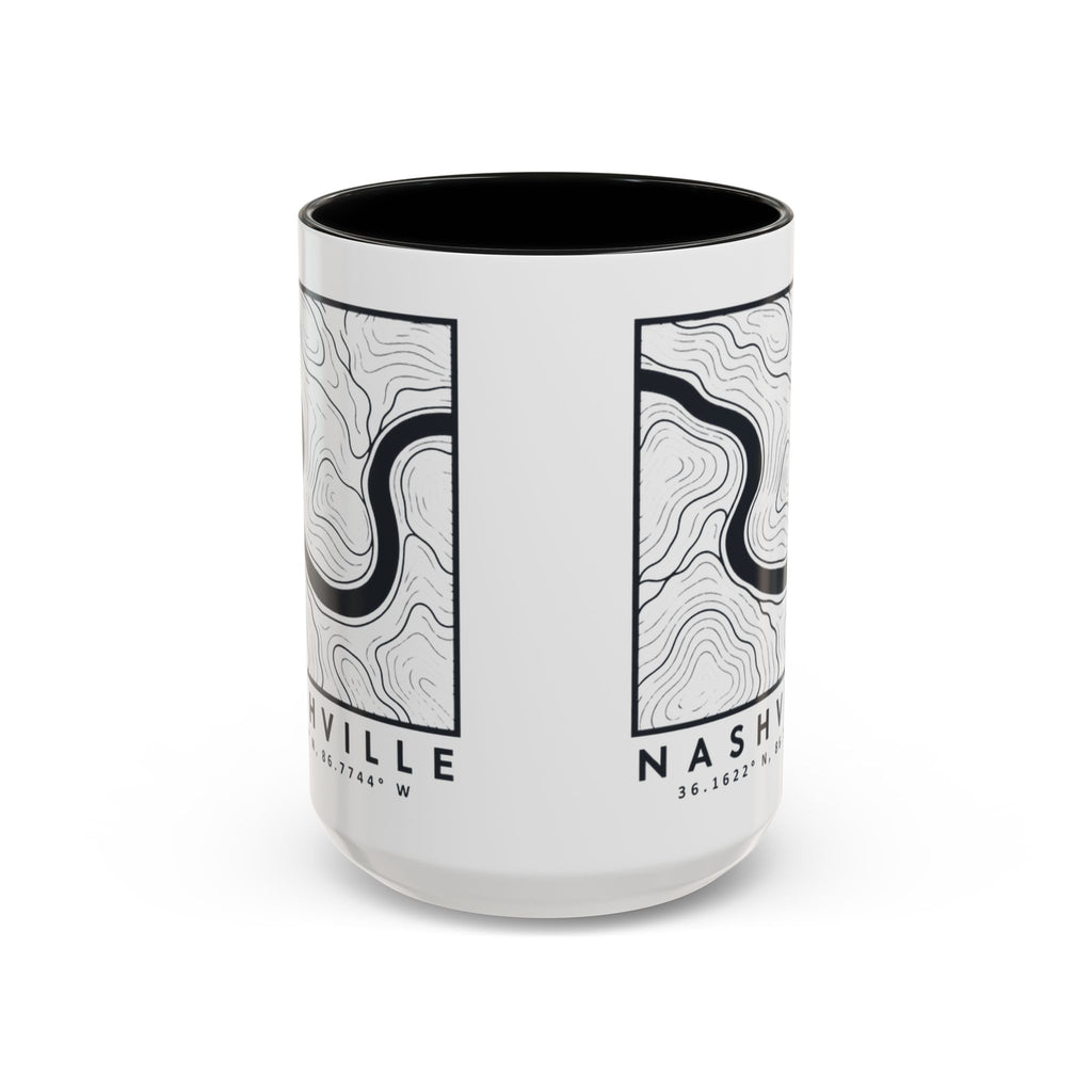 Nashville Topo Map Accent Mug