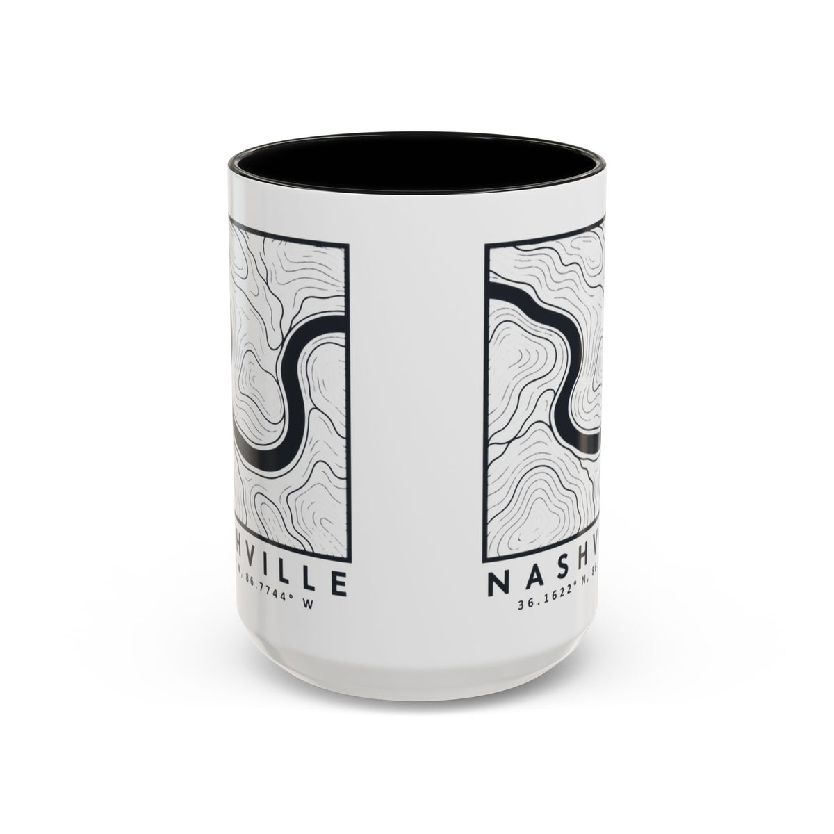 Nashville Topo Map Accent Mug