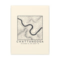 Chattanooga Topo Map Canvas Print