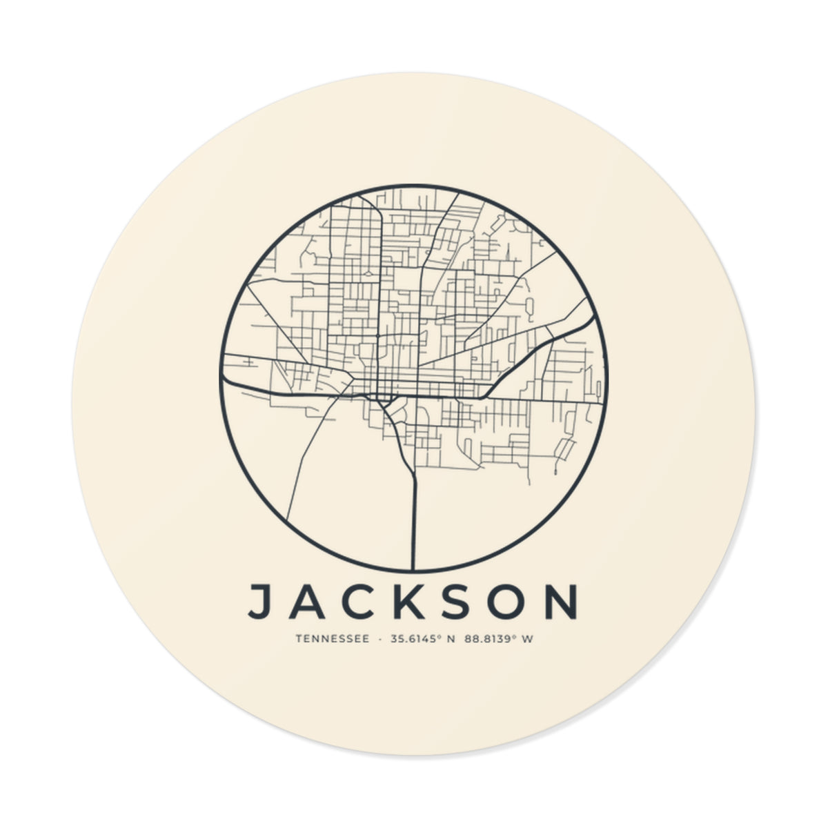Jackson Street Map Sticker