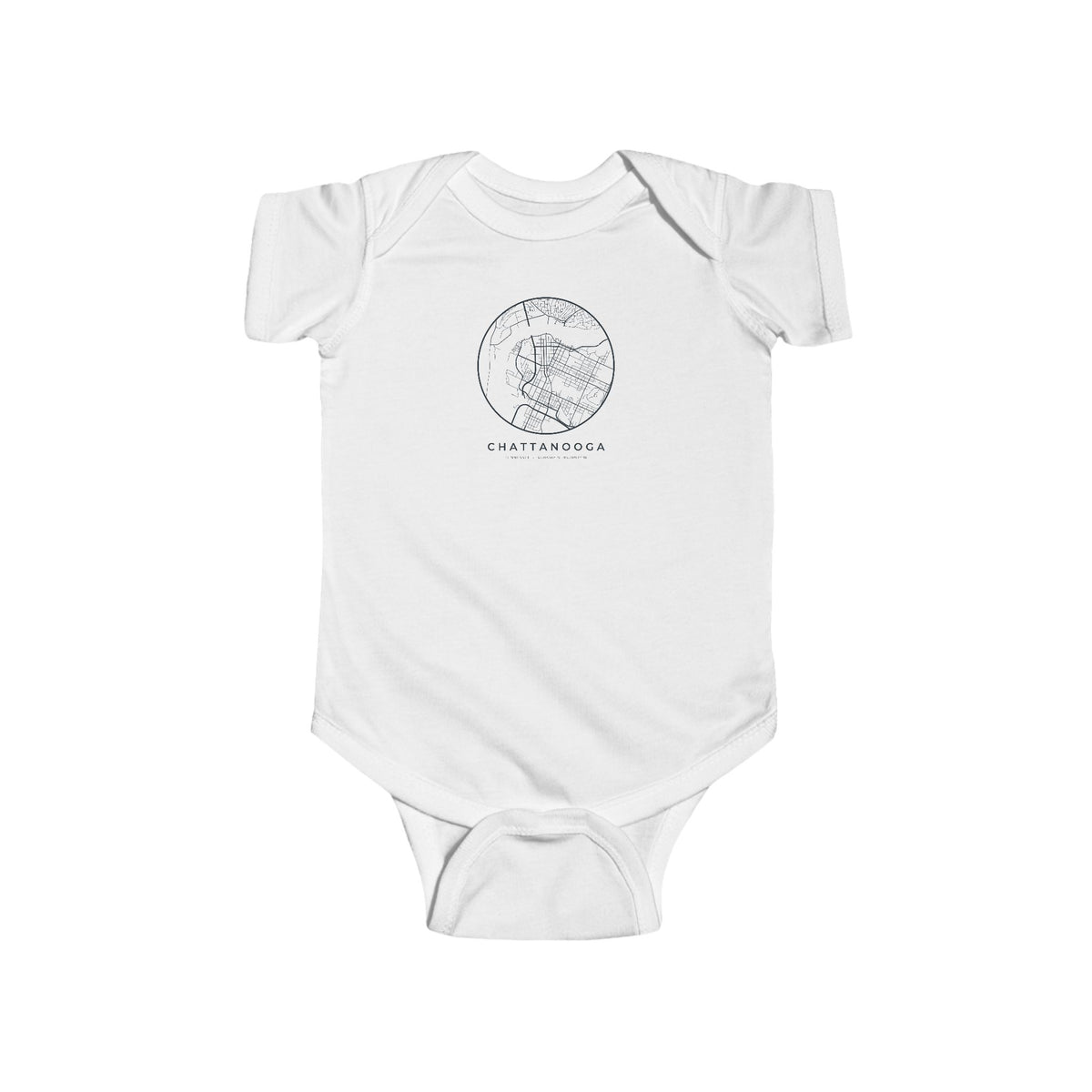 Chattanooga Street Map Baby Bodysuit