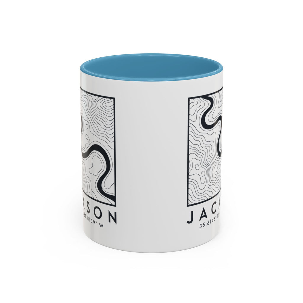 Jackson Topo Map Accent Mug