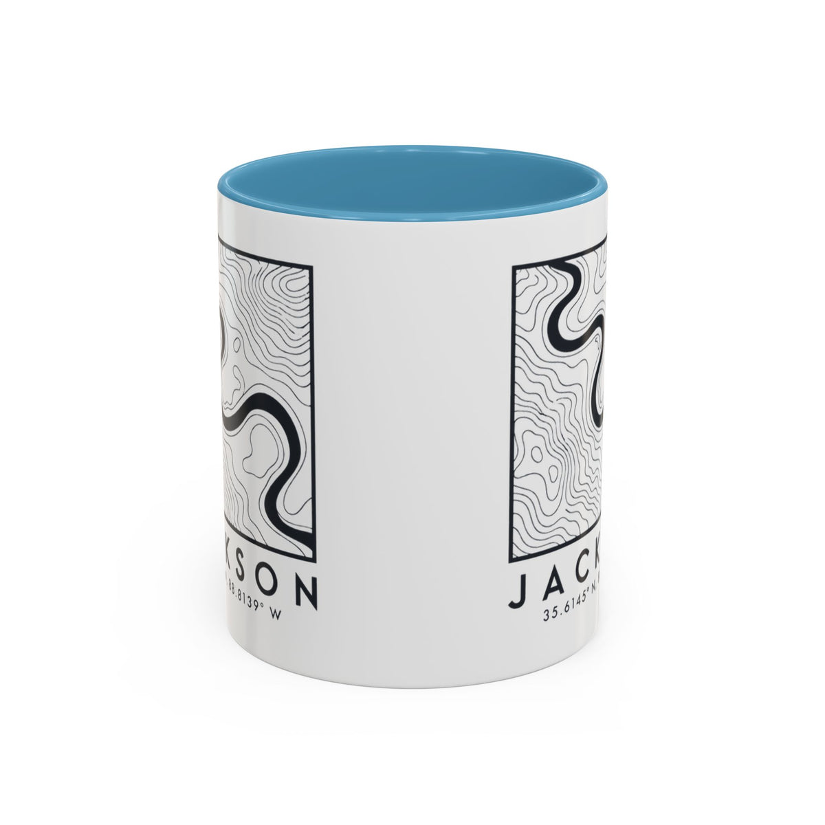 Jackson Topo Map Accent Mug