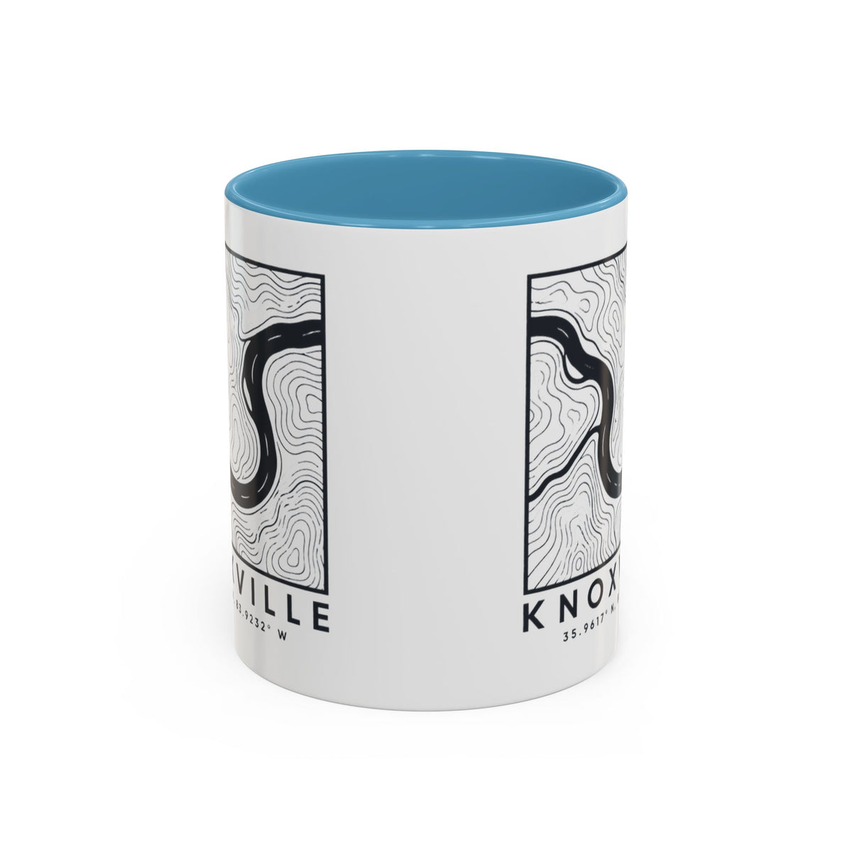 Knoxville Topo Map Accent Mug