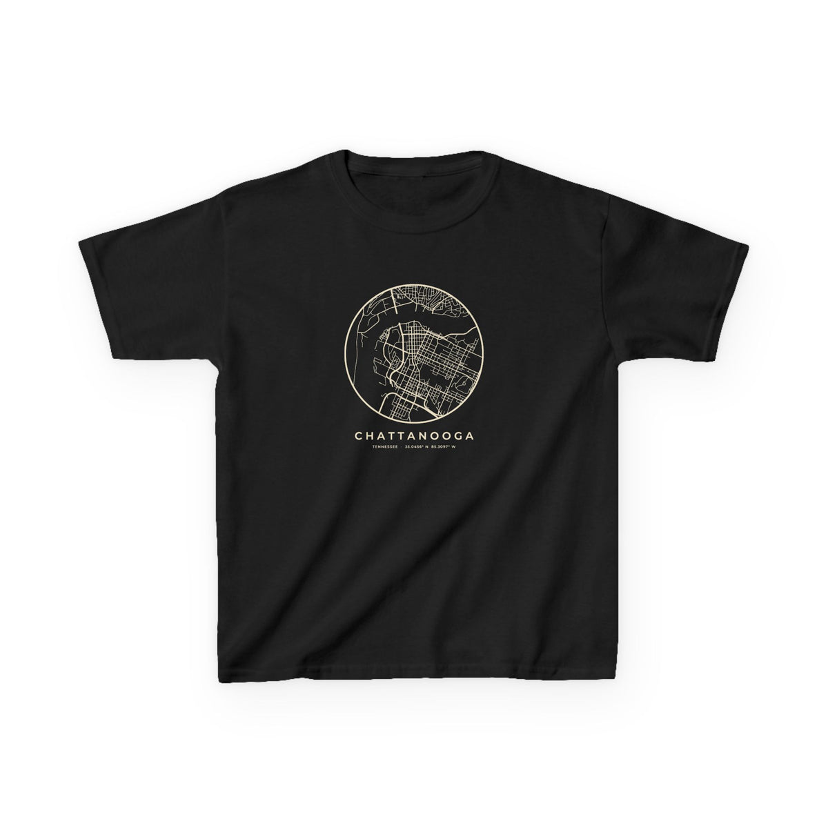 Chattanooga Street Map Kids T-Shirt