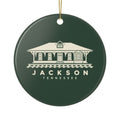 Jackson Train Depot Ornament (Forest Green)