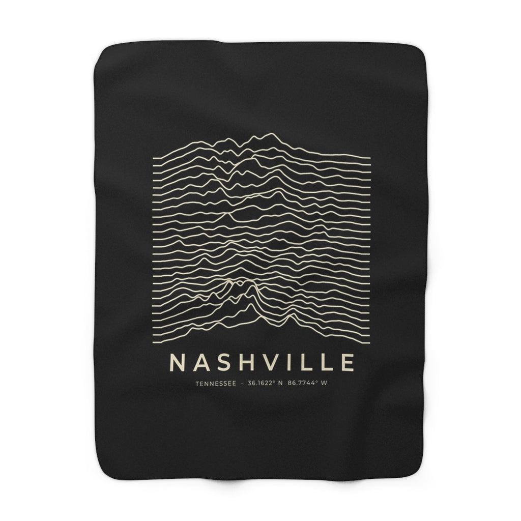 Nashville Ridgeline Sherpa Blanket (Black)