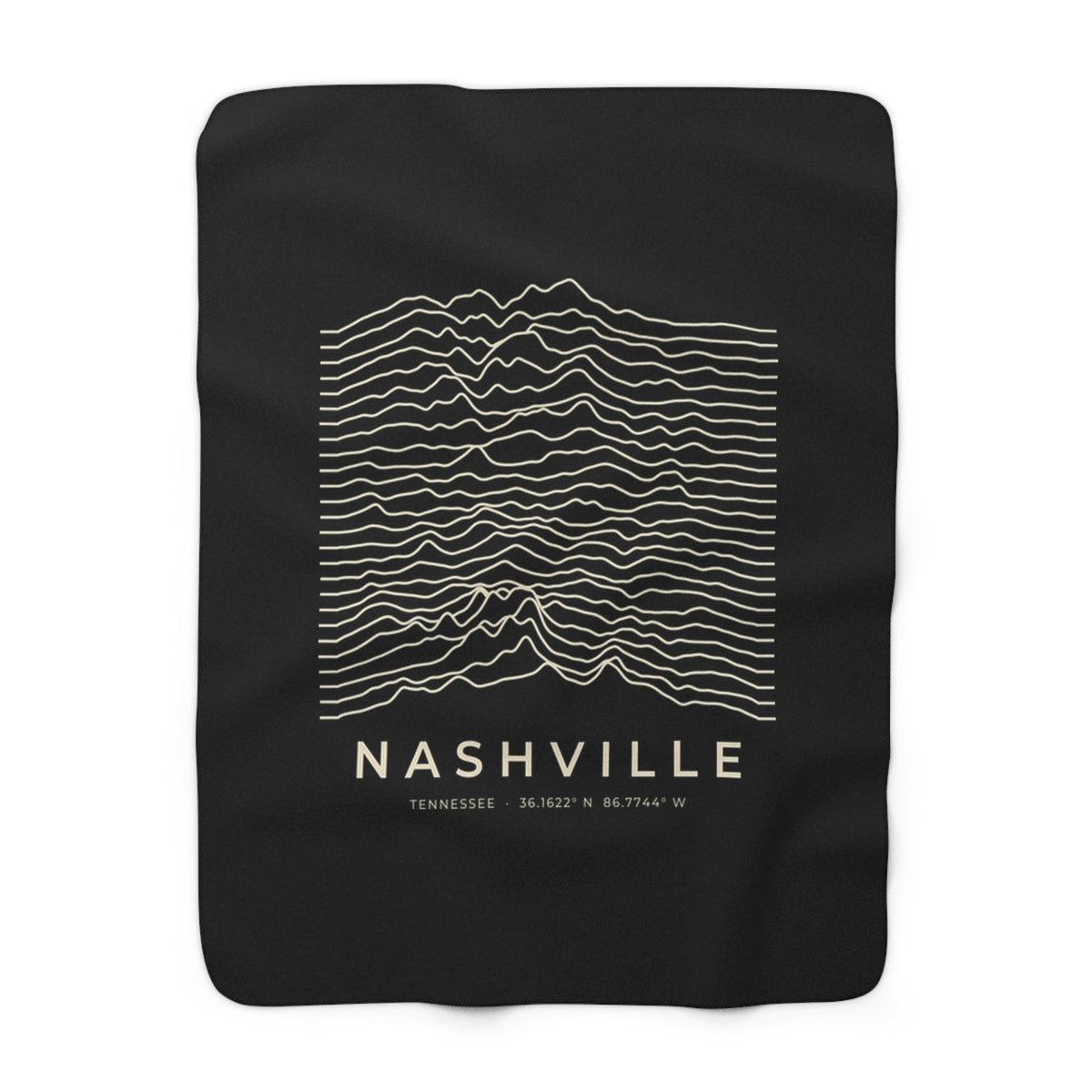 Nashville Ridgeline Sherpa Blanket (Black)