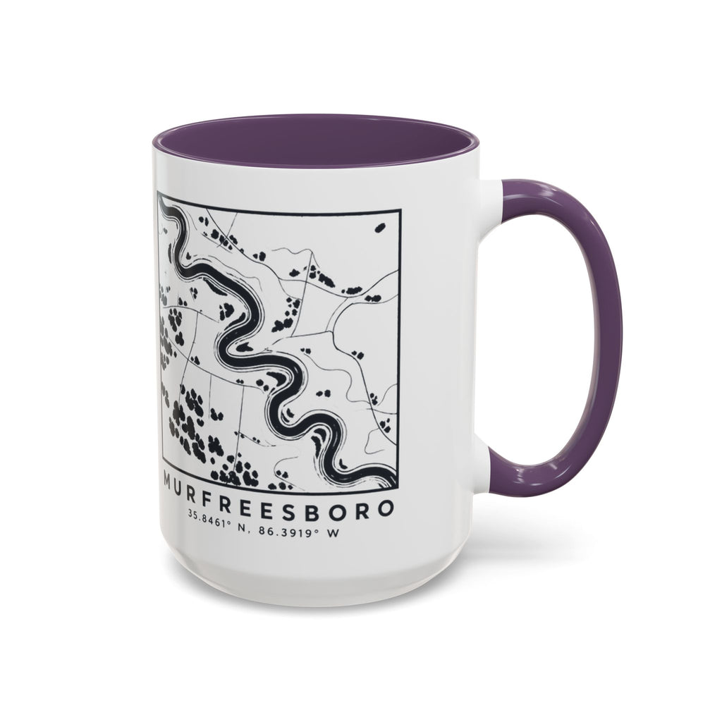 Murfreesboro Topo Map Accent Mug