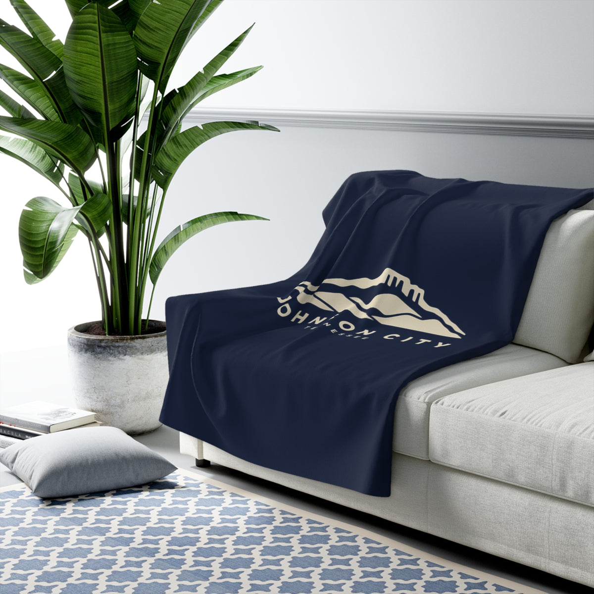 Johnson City Buffalo Mountain Sherpa Blanket (Navy)