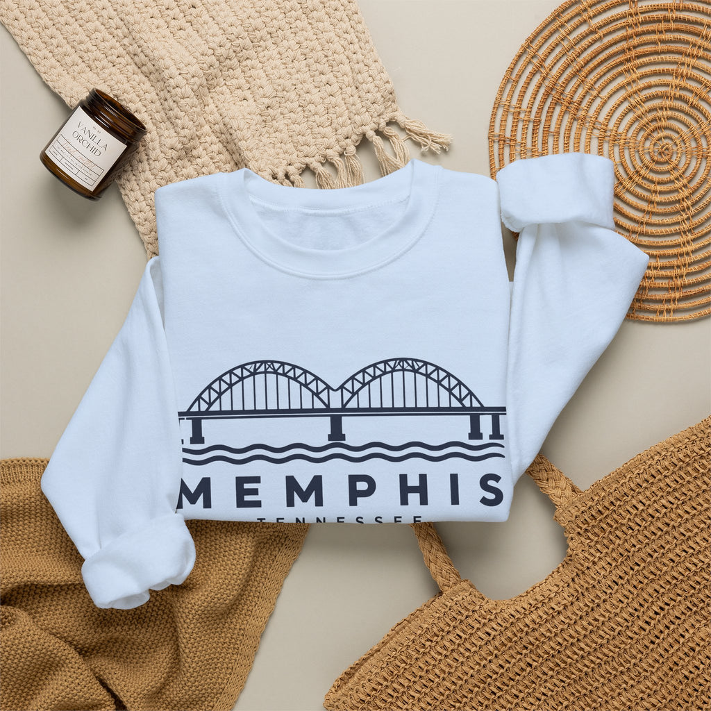 Memphis Hernando de Soto Bridge Crewneck Sweatshirt