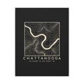 Chattanooga Topo Map Canvas Print (Black)