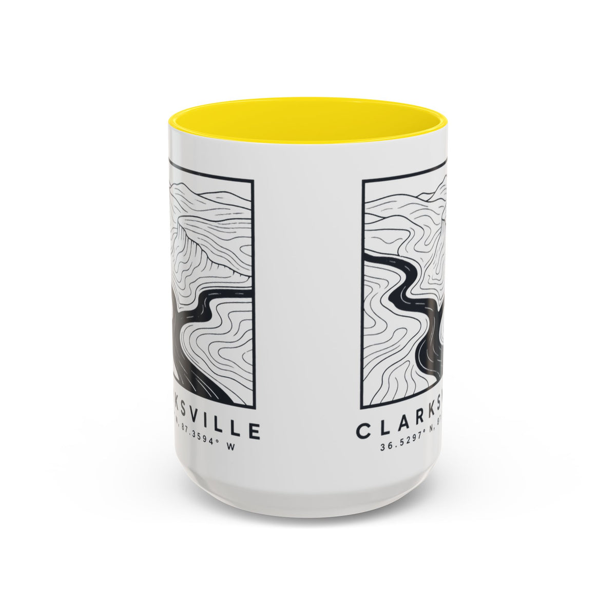 Clarksville Topo Map Accent Mug