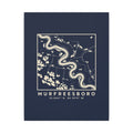 Murfreesboro Topo Map Canvas Print (Navy)