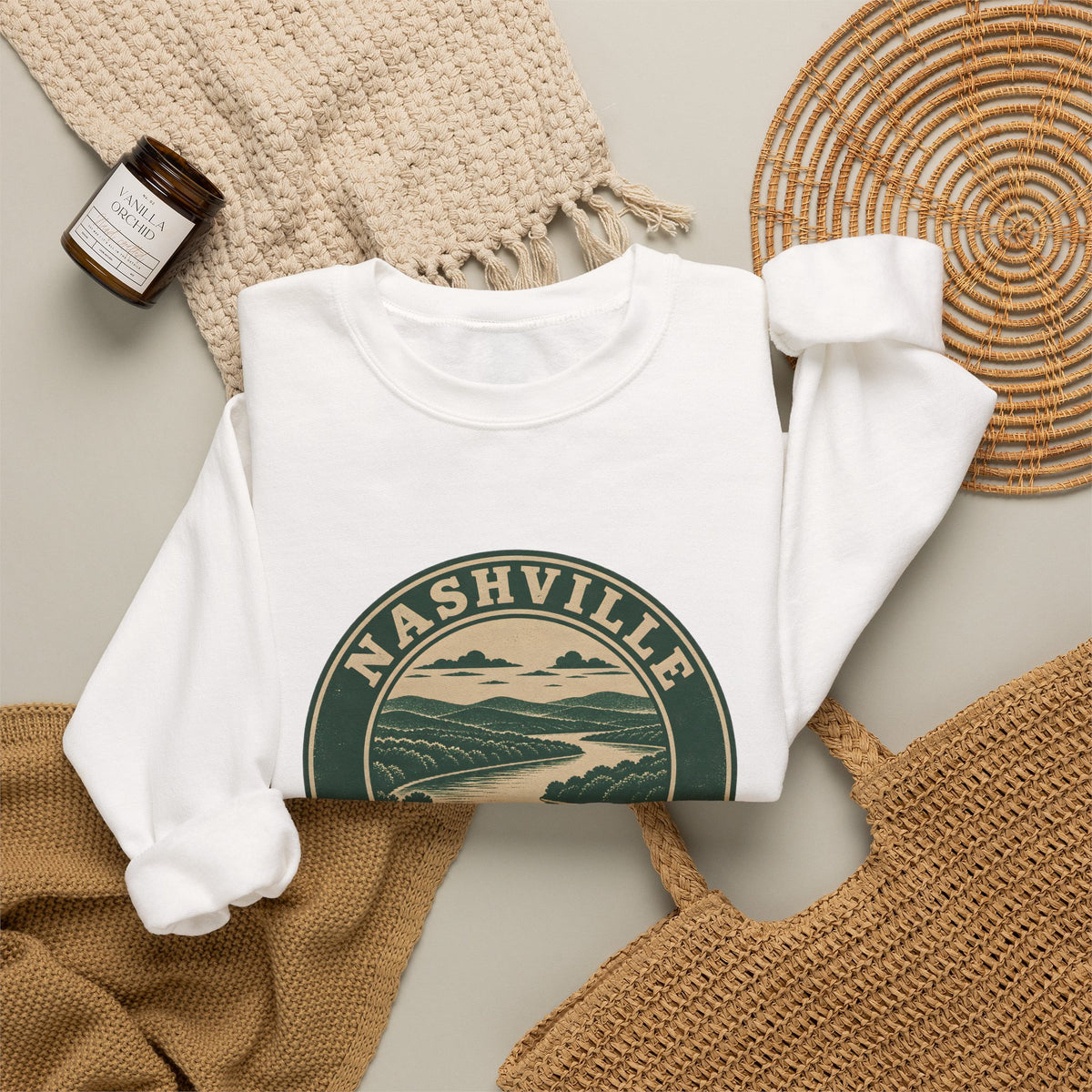 Nashville Park Badge Crewneck Sweatshirt