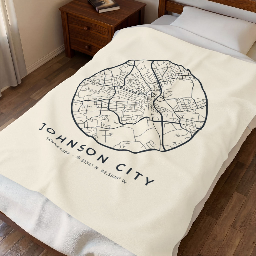 Johnson City Street Map Blanket