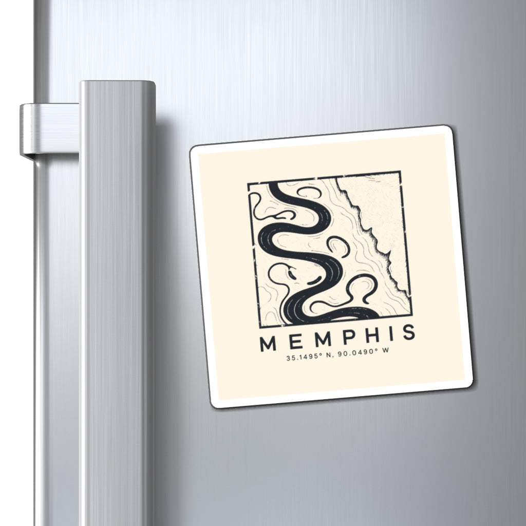 Memphis Topo Map Magnet