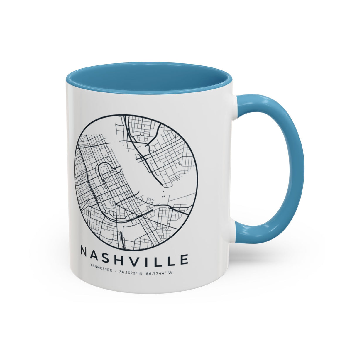 Nashville Street Map Accent Mug