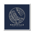 Nashville Street Map Magnet (Navy)