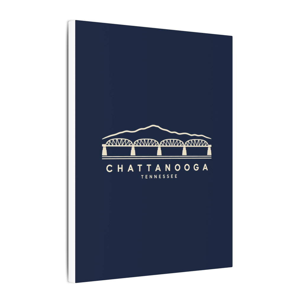 Chattanooga Walnut Street Bridge Canvas Print (Navy)