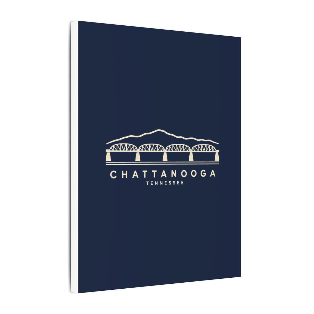 Chattanooga Walnut Street Bridge Canvas Print (Navy)