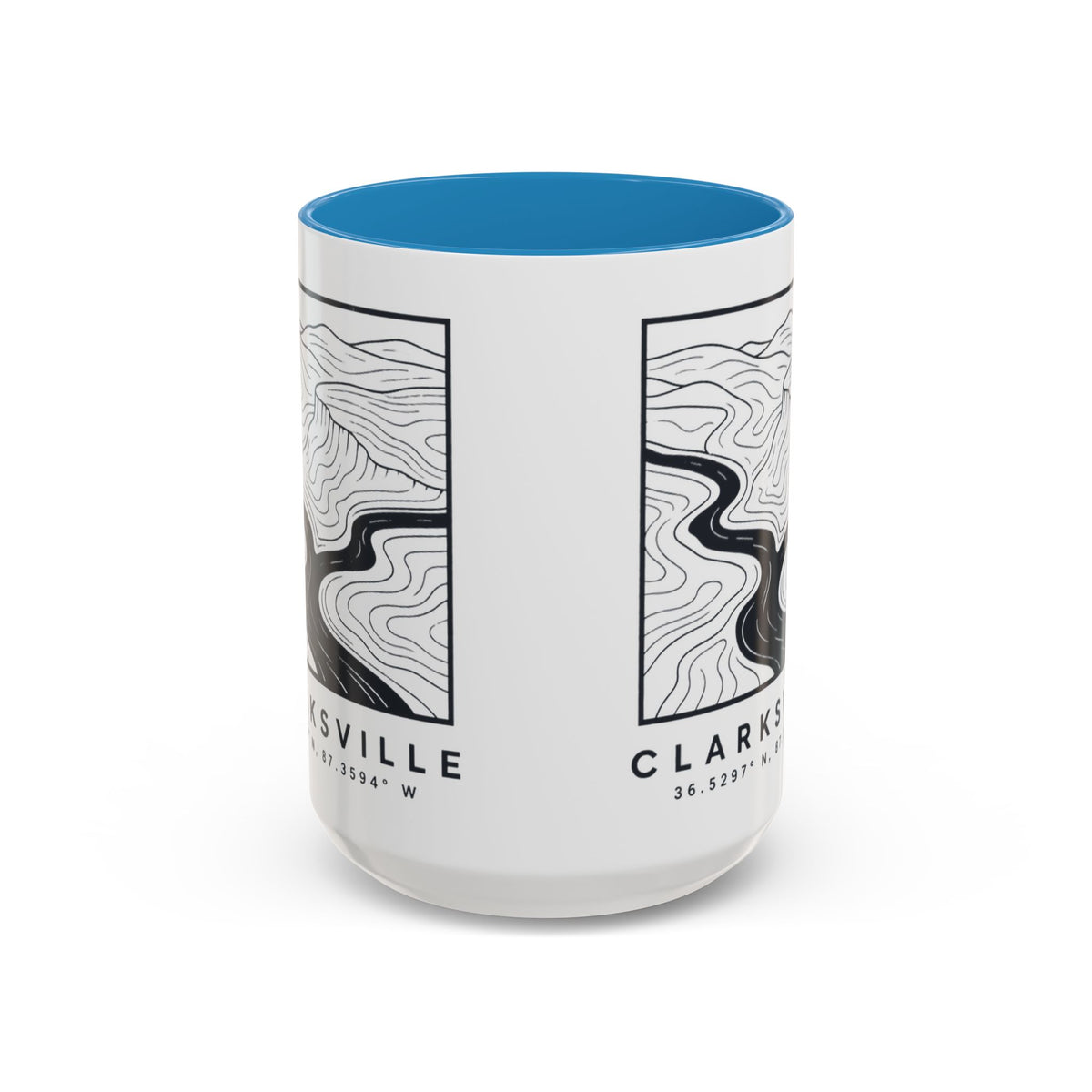 Clarksville Topo Map Accent Mug