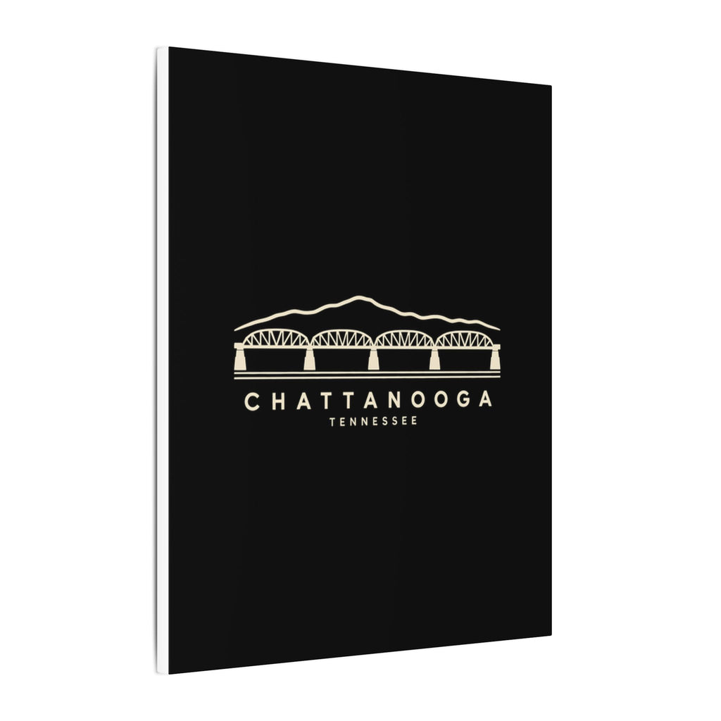 Chattanooga Walnut Street Bridge Canvas Print (Black)