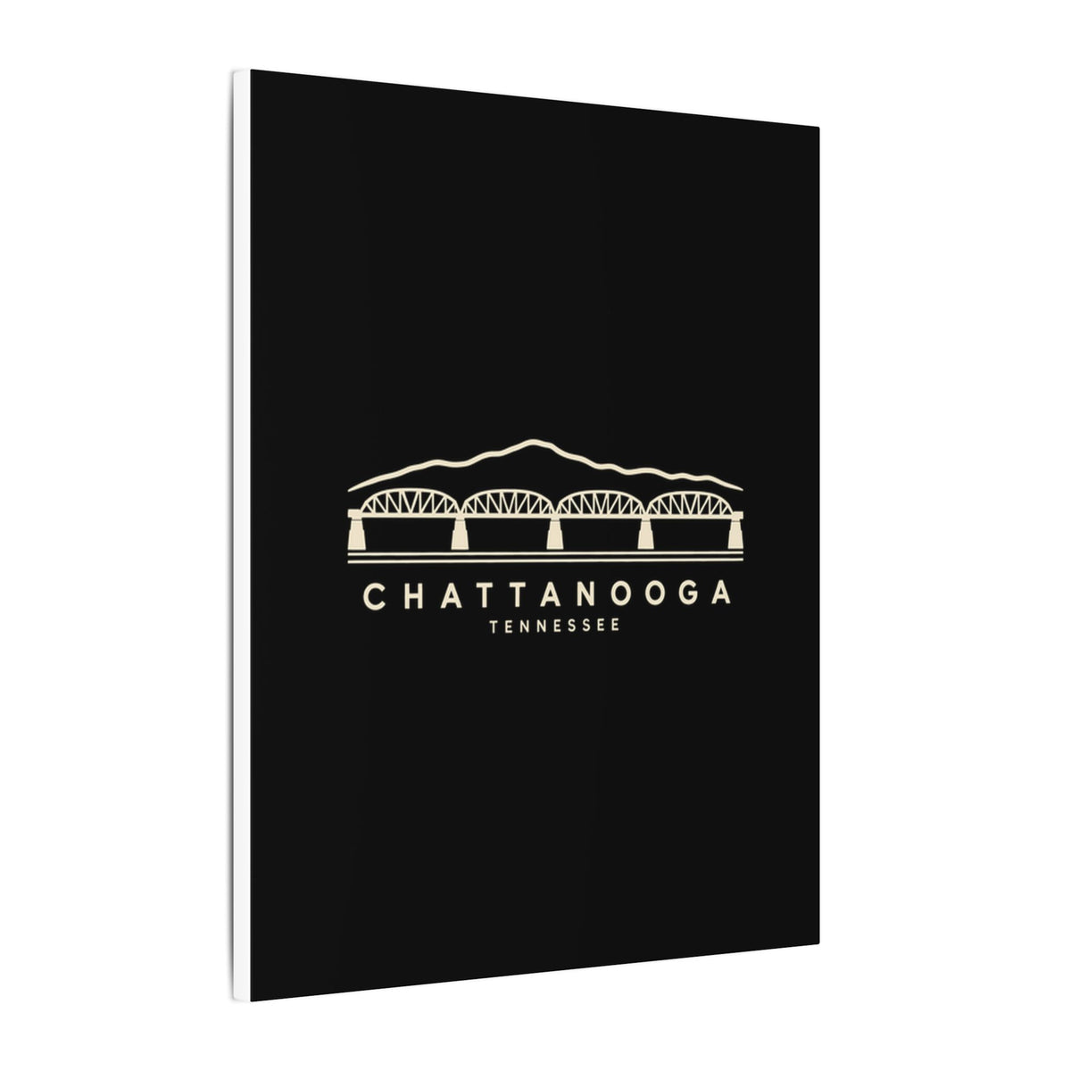 Chattanooga Walnut Street Bridge Canvas Print (Black)