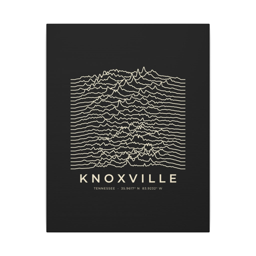 Knoxville Ridgeline Canvas Print (Black)