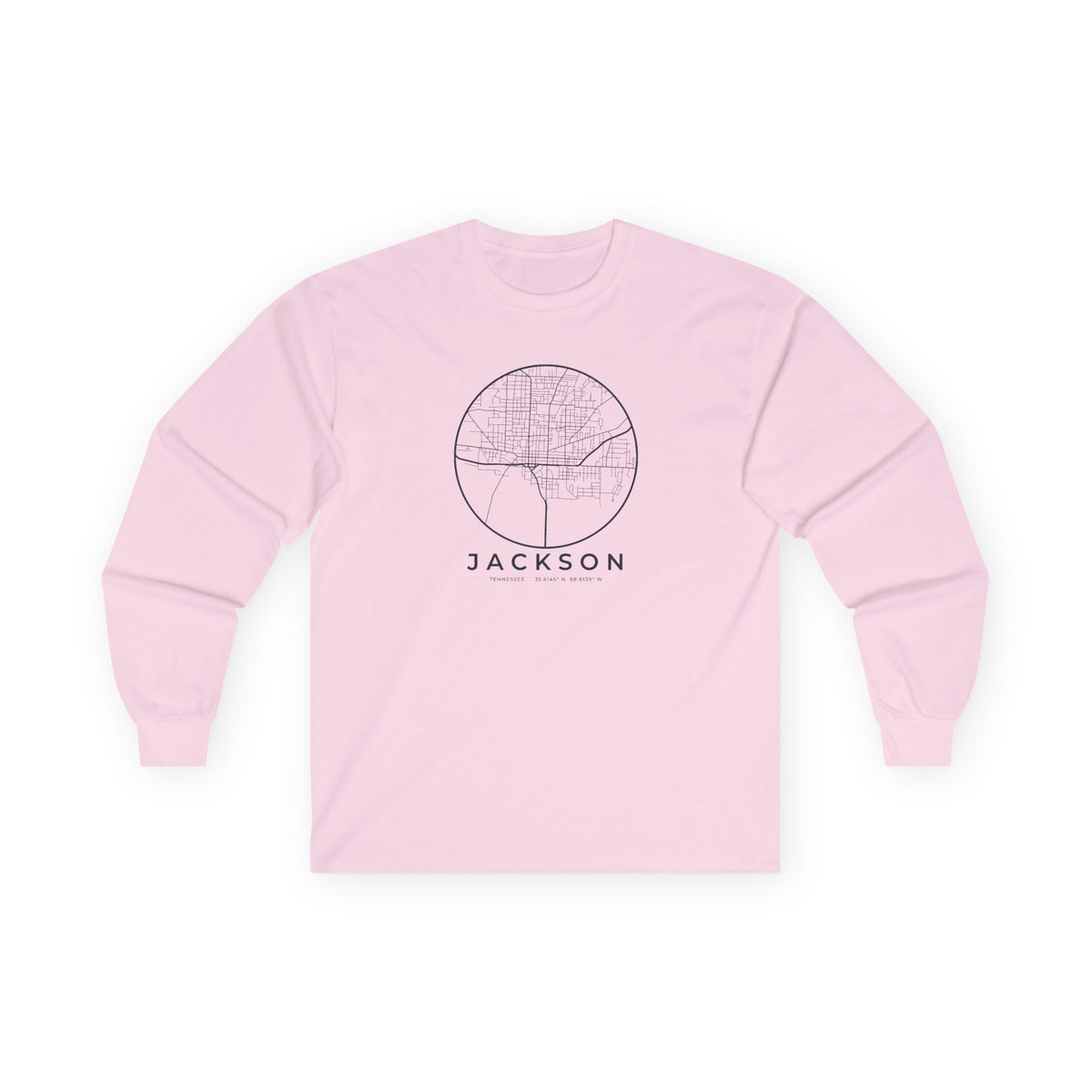 Jackson Street Map Long Sleeve T-Shirt