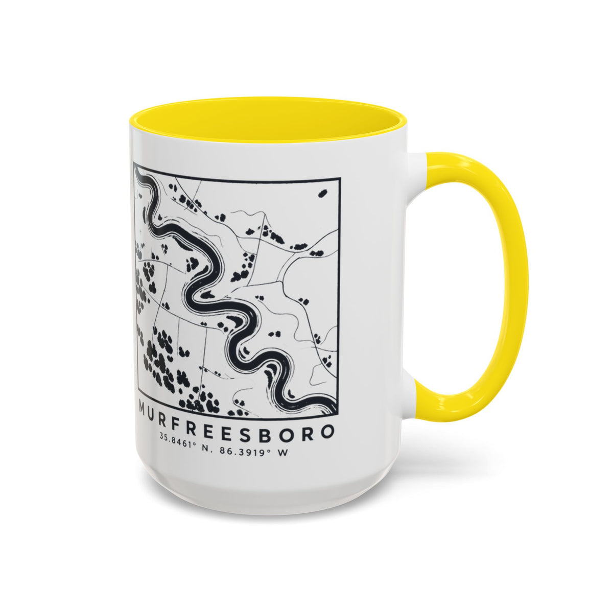Murfreesboro Topo Map Accent Mug